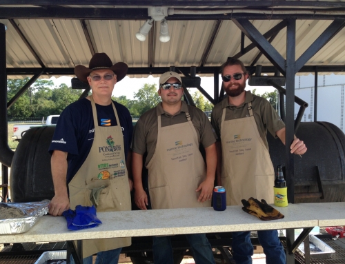 Once again Rick and Reed cooked for the MTS Houston BBQ which was held at Delta Subsea